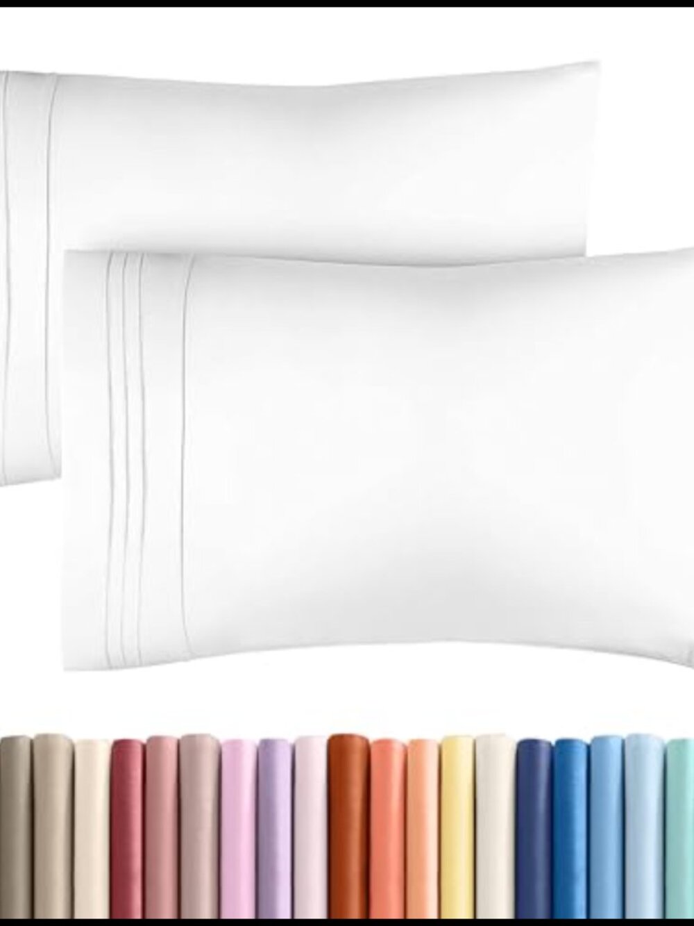 Ultra Soft Standard Pillowcases Set of 2 Microfiber Hotel Quality